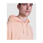 Felpa unisex con cappuccio e effetto lavato 250 g/m2 Roly Kenia color giallo vista dettaglio 1