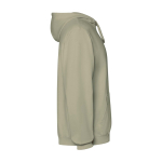 Felpa unisex con cappuccio e effetto lavato 250 g/m2 Roly Kenia color cachi seconda vista con laterale