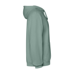 Felpa unisex con cappuccio e effetto lavato 250 g/m2 Roly Kenia color verde scuro seconda vista con laterale