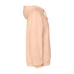 Felpa unisex con cappuccio e effetto lavato 250 g/m2 Roly Kenia color corallo seconda vista con laterale