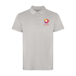 Polo unisex manica corta con effetto lavato 200 g/m2 Roly Cobain color grigio immagine stile di vita