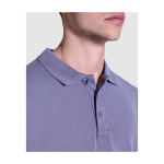 Polo unisex manica corta con effetto lavato 200 g/m2 Roly Cobain color giallo vista dettaglio 1