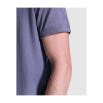 Polo unisex manica corta con effetto lavato 200 g/m2 Roly Cobain color giallo vista dettaglio 2