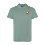 Polo unisex manica corta con effetto lavato 200 g/m2 Roly Cobain color verde scuro immagine stile di vita