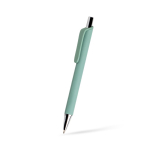 Penna ergonomica corpo triangolare e finitura gommata inchiostro nero color verde menta vue 1
