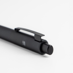 Penna in alluminio a scatto con dettagli argentati inchiostro blu vue 3