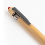 Penna in bambù con punta touch e dettagli metallici con inchiostro blu vue 1