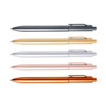 Penna ecologica con clip integrato e rilievo a righe inchiostro nero vue 1