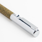 Penna in acciaio inox e scarti di tè a rotazione con inchiostro nero