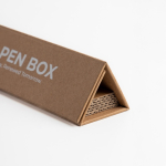 Penna in acciaio inox e scarti di tè a rotazione con inchiostro nero vue 3