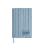 Taccuino in PU testurizzato con patch personalizzabile A5 fogli lisci vue d'impression