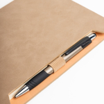 Taccuino ecologico con supporto laterale per penna A5 fogli lisci