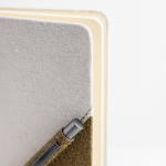 Taccuino in cotone riciclato con penna in tè verde A5 fogli lisci vue 2