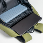 Zaino in pelle PU con tasche frontali e laterali in rete 15.6” vue 1