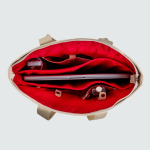 Borsa in pelle sintetica tasche nascoste e fascia per trolley 15.6”