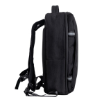 Zaino in bambù jacquard con cerniere impermeabili PC 15.6” color nero vue 2