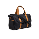 Borsone in RPET impermeabile con chiusura magnetica e tasca color nero vue 1