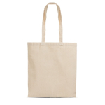 Shopper in cotone con manici lunghi e interlock resistente 240 g/m2 color beige