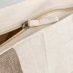 Borsa in cotone canvas con chiusura e manici colorati 280 g/m2 vue 2