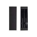 Set penna e roller in alluminio con design esagonale inchiostro nero color nero vue 1