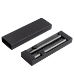 Set penna e roller in alluminio con design esagonale inchiostro nero color antracite