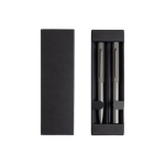 Set penna e roller in alluminio con design esagonale inchiostro nero color antracite vue 4