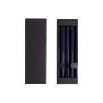 Set penna e roller in alluminio con design esagonale inchiostro nero color blu mare vue 1