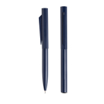 Set penna e roller in alluminio con design esagonale inchiostro nero color blu mare vue 3