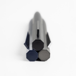 Set penna e roller in alluminio con design esagonale inchiostro nero