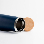 Borraccia termica in acciaio inox con tappo in bambù naturale 550ml vue 5