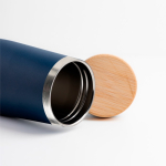 Borraccia termica in acciaio inox con tappo in bambù naturale 550ml vue 2