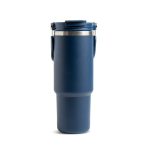Bicchiere termico in acciaio inox con doppio coperchio 900ml color blu mare vue 2