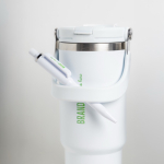 Bicchiere termico in acciaio inox con doppio coperchio 900ml vue avec logo imprimé