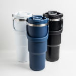 Bicchiere termico in acciaio inox con doppio coperchio 900ml vue d'ambiance