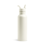 Borraccia termica in acciaio inox con cannuccia pieghevole 500ml color beige