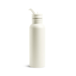 Borraccia termica in acciaio inox con cannuccia pieghevole 500ml color beige vue 1