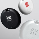 Localizzatore in plastica con Bluetooth compatibile con Apple e Android vue avec logo imprimé