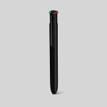 Penna multifunzione in alluminio riciclato opaco con inchiostro a 4 colori color nero vue 11