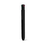Penna multifunzione in alluminio riciclato opaco con inchiostro a 4 colori color nero vue 1