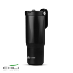 Bicchiere termico in acciaio inox riciclato con cannuccia pieghevole 900ml vue 1