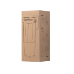 Bicchiere termico in acciaio inox riciclato con cannuccia pieghevole 900ml vue en boîte