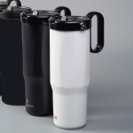 Bicchiere termico in acciaio inox riciclato con cannuccia pieghevole 900ml vue d'ambiance