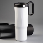 Bicchiere termico in acciaio inox riciclato con cannuccia pieghevole 900ml vue 1