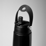 Bicchiere termico ecologico in acciaio inox riciclato con manico e cannuccia 1L vue 1