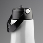 Bicchiere termico ecologico in acciaio inox riciclato con manico e cannuccia 1L vue 2