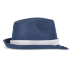 Cappello personalizzabile in poliestere in vari colori vivaci color blu scuro quarta vista