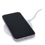 Caricatore bianco circolare con indicatore LED alla base 15 W color bianco seconda vista