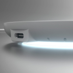 Caricatore bianco circolare con indicatore LED alla base 15 W color bianco ottava vista