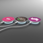 Caricatore bianco circolare con indicatore LED alla base 15 W color bianco nona vista