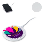 Caricatore bianco circolare con indicatore LED alla base 15 W